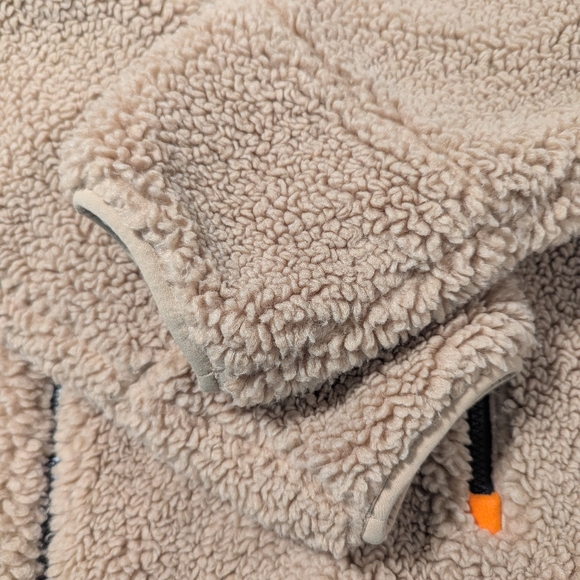 Alphastyle Men's Tan Sherpa Oversized Jacket Size Medium - Picture 4 of 11